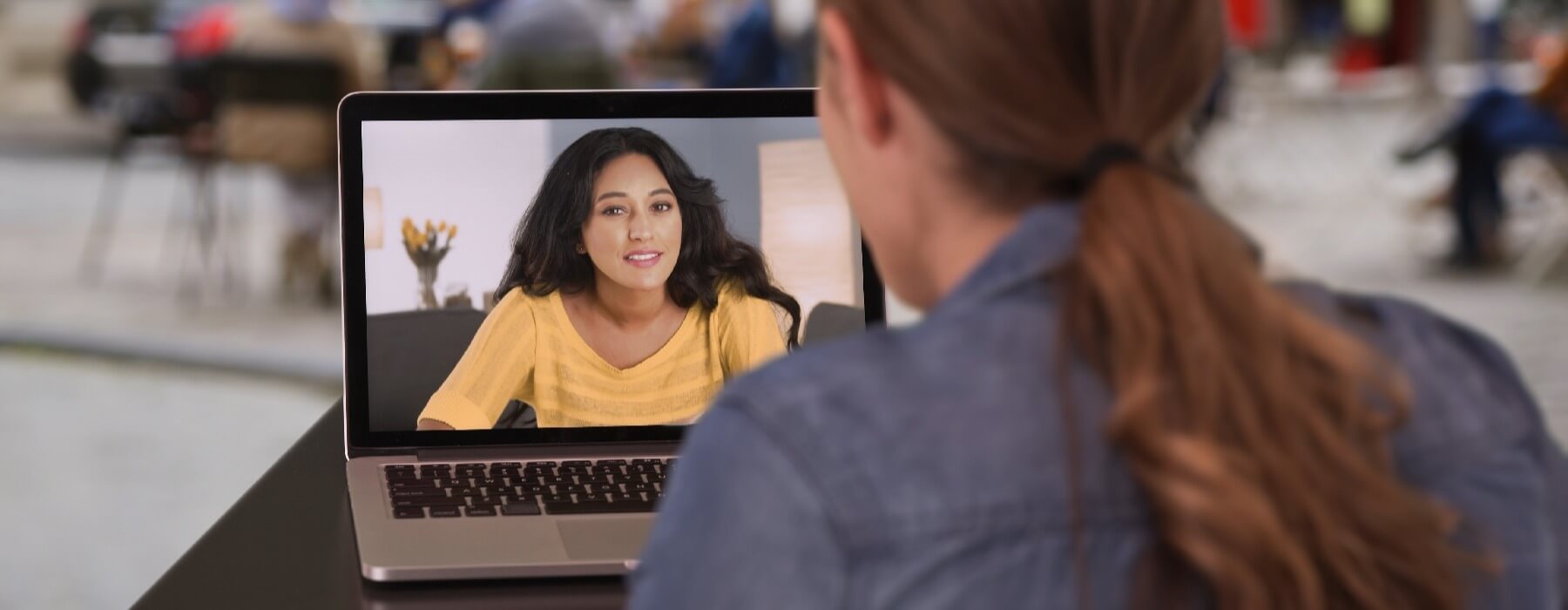 teen talking to therapist on computer