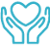 Icon of Hands Holding a Heart